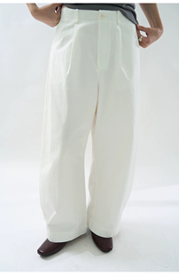 茧流线 N0THINGN0WHERE 高质感 宽松有型 无退换 全棉休闲裤 币入