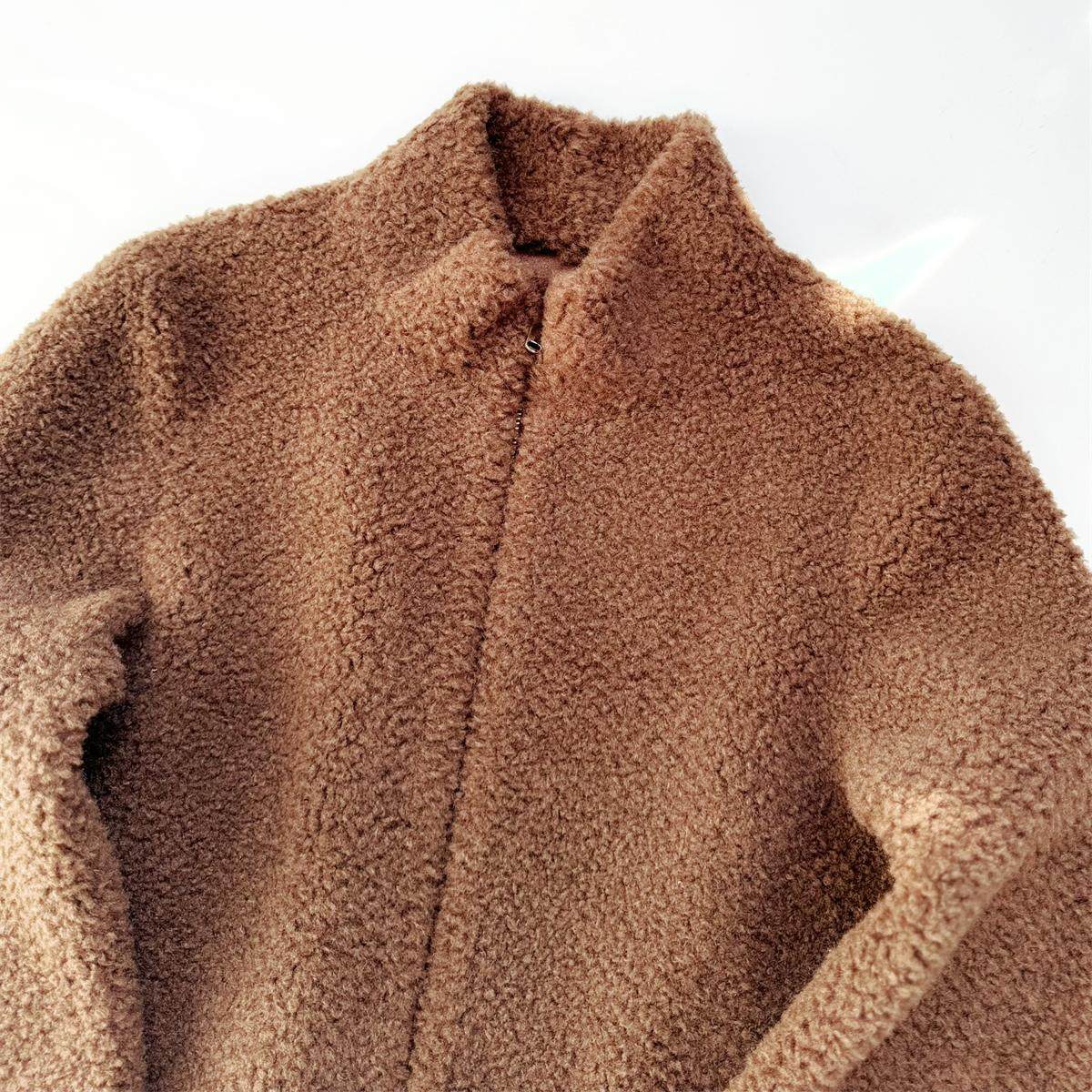 韩系复古短款聚酯外套