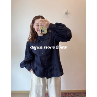 宫廷衬衫 风琴褶皱 太美丽 韩系小众 无退换