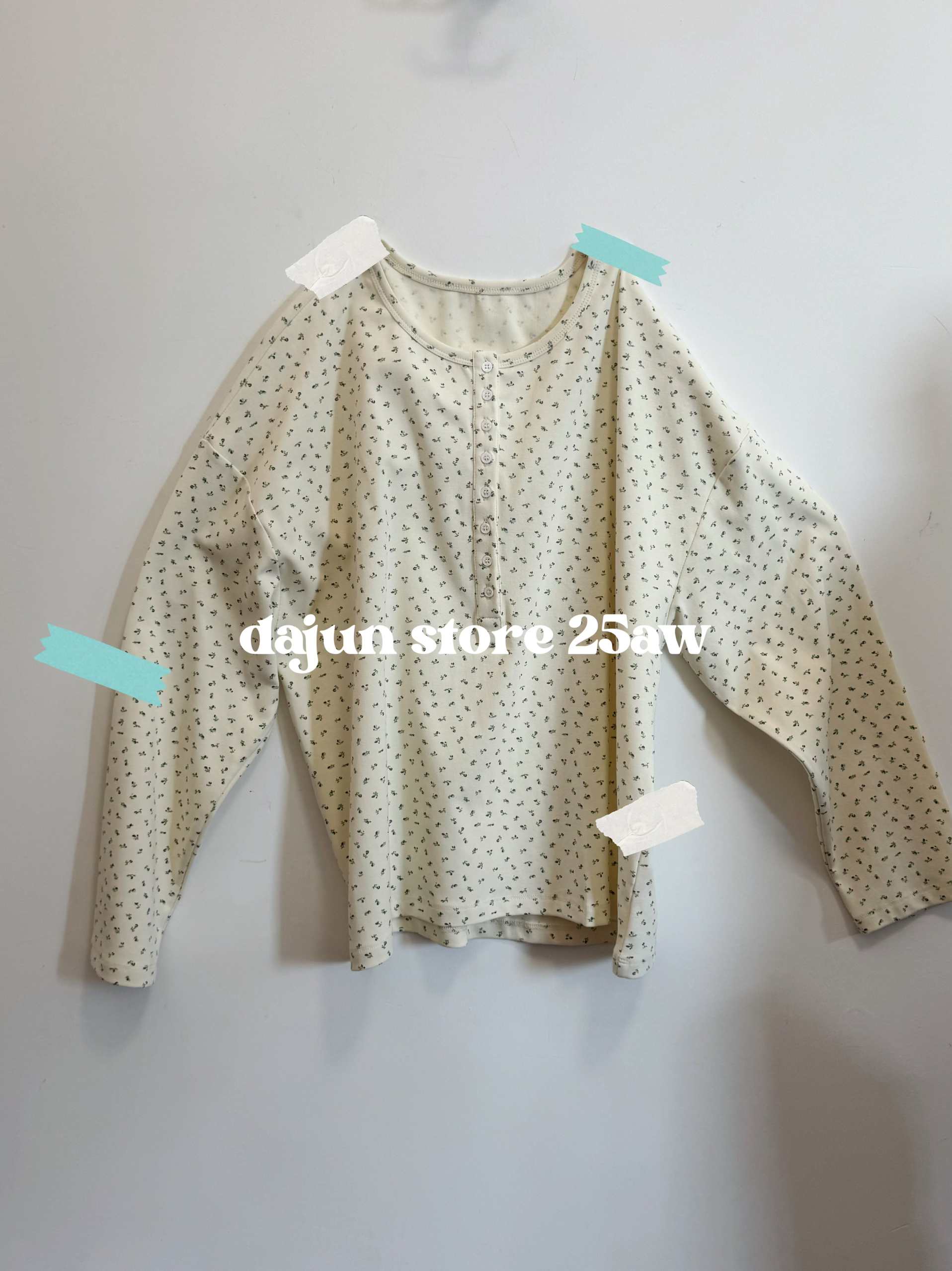 无退换 自留币入S0ngtag亨利领 郁金香 绵软长袖T恤