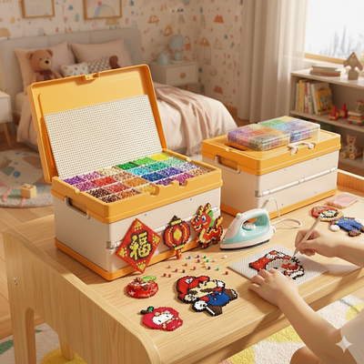 【手提折叠箱】完美无孔融合拼豆