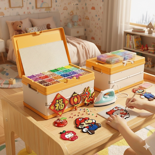 【手提折叠箱】完美无孔融合拼豆