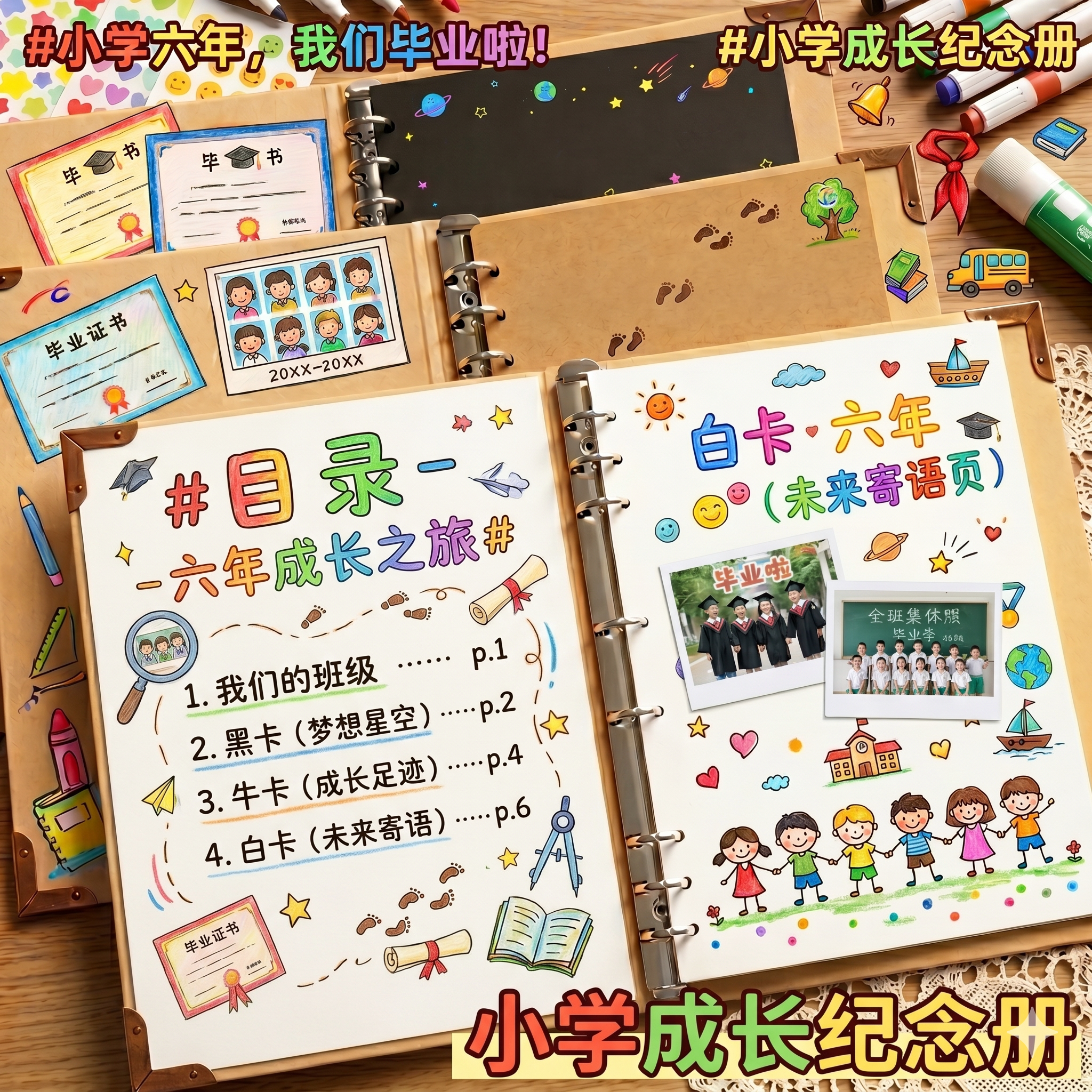 【创意不撞款】毕业纪念册同学录图片