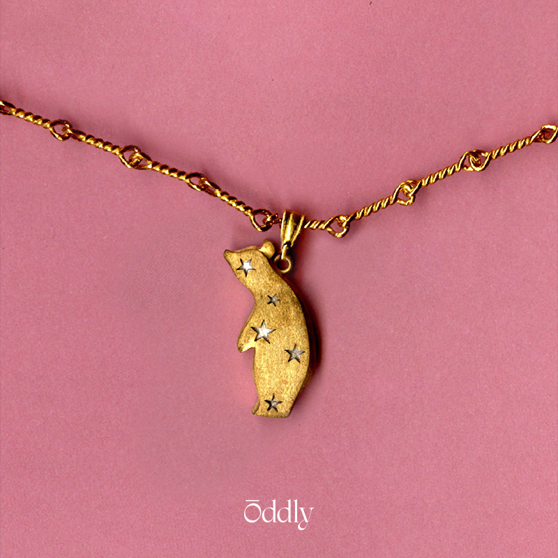 oddly 星星魔法小熊项链新年礼物锁骨链原创设计高级感颈链女