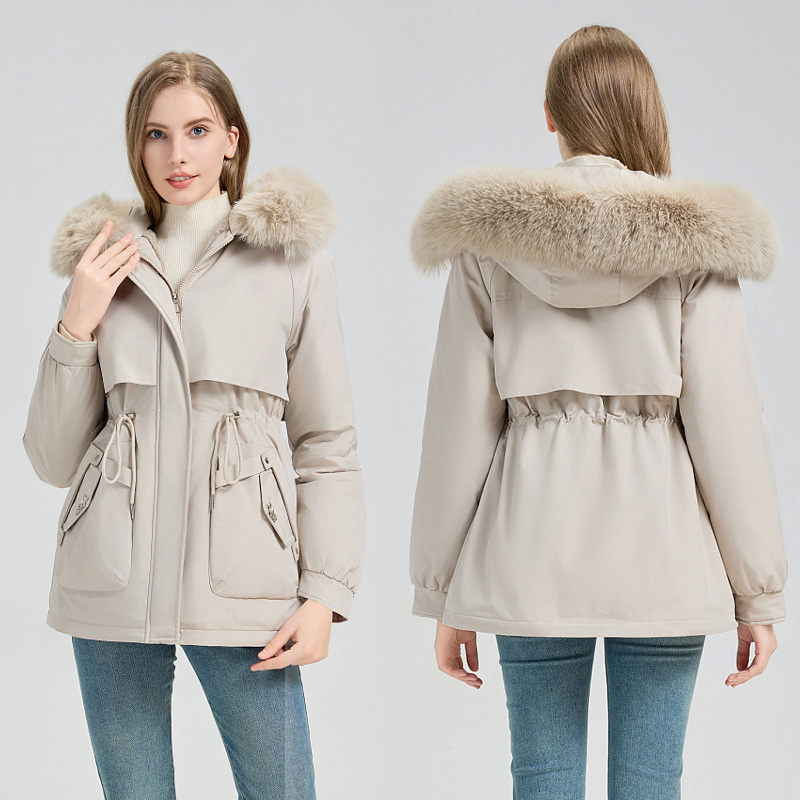 派克服棉衣冬装2025新款羽绒棉服女中长韩版宽松大码加厚棉袄外套