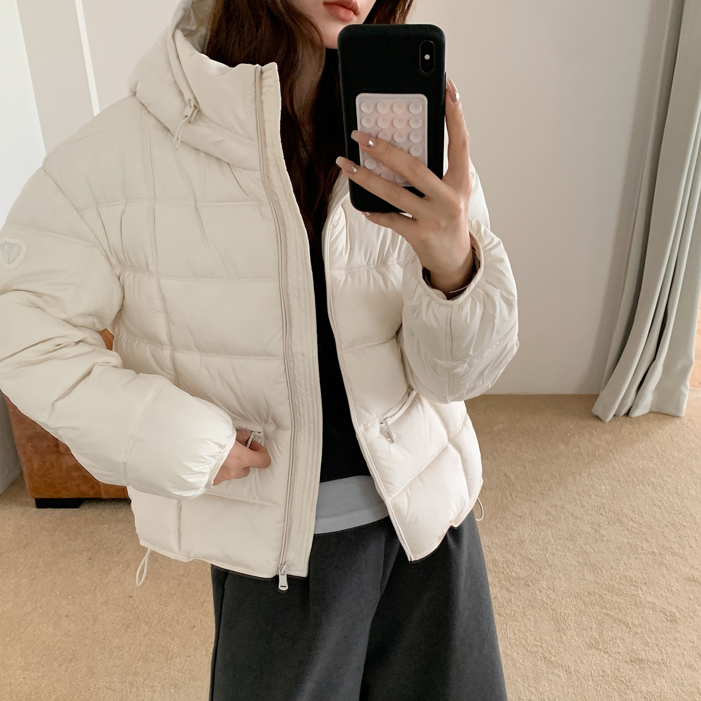 冬季韩系小个子显瘦短款棉服女