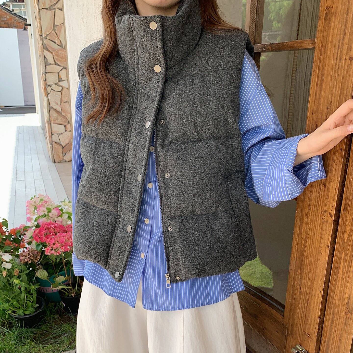 秋冬新款羽绒棉加厚保暖马甲女