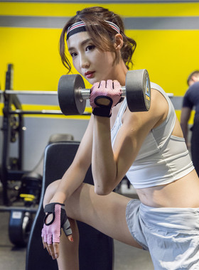 女士壶铃哑铃器械健身半指手套
