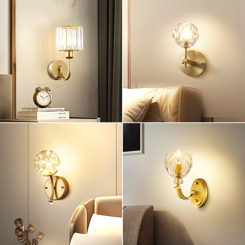 雷士后现代水晶壁灯背景墙客厅