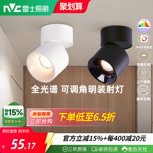 明装可折叠背景墙玄关筒灯射灯