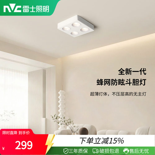 雷士照明明装斗胆灯格栅灯