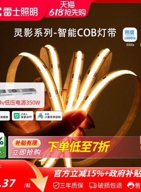 雷士照明已接入智能LED贴片灯带24V软灯条自沾客厅吊顶线条线形灯
