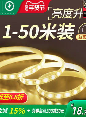 雷士照明灯带led灯条220v嵌入式客厅吊顶灯带条灯条超亮贴片led灯