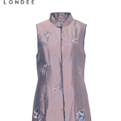 Londee 立领马甲国风优雅马夹2PS174C 珠光缎面新中式 龙笛 孤品