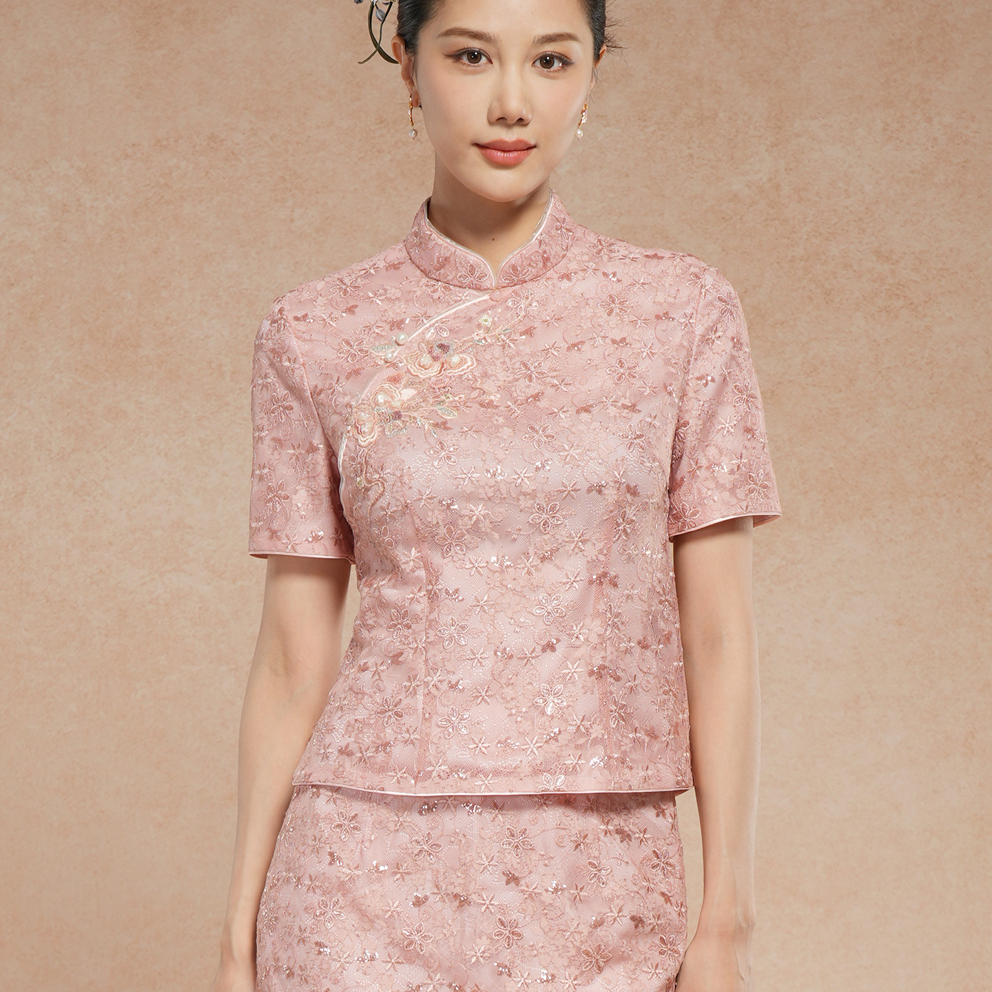 Londee/龙笛新中式国风改良旗袍日常上衣（不含半身裙）5T22090