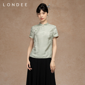 国风上衣女旗袍立领斜襟盘扣衬衫 Londee 龙笛新中式 5S22257