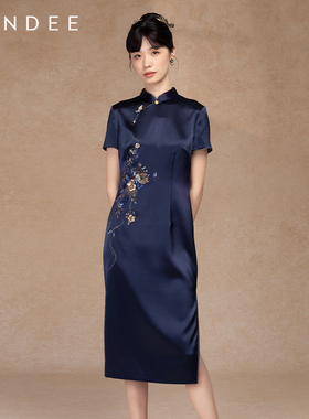 Londee/龙笛新款中国风日常可穿新中式高级连衣裙重工旗袍5S21173