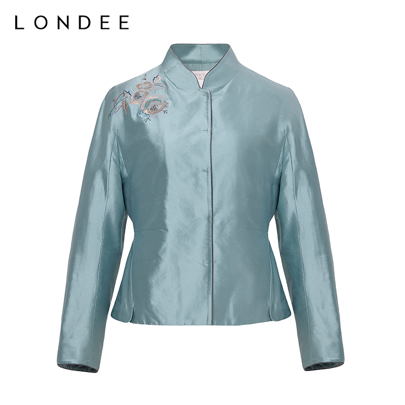 Londee/龙笛【孤品】新中式显年轻气质上衣桑蚕丝绣花外套4PS328R