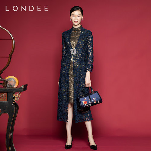 londee/龙笛手工蕾丝女装外套