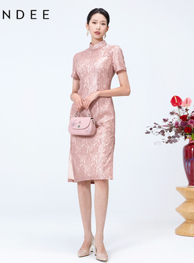 Londee/龙笛新短袖春夏款复古时尚透气高级优雅旗袍4S21181