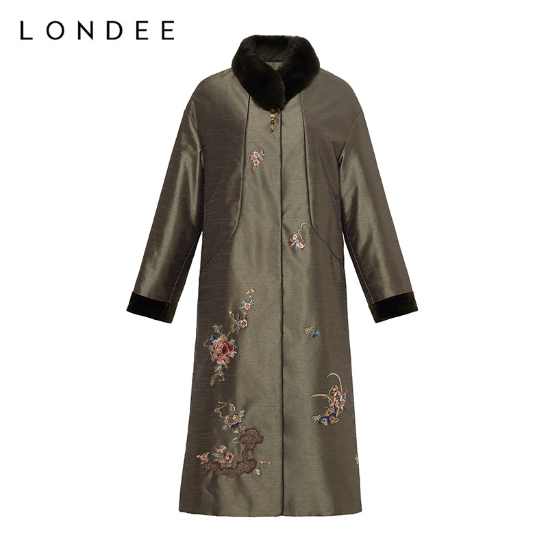 Londee/龙笛【孤品】高级设计感秋冬厚外套新中式优雅棉服3PW256N