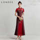 Londee 高端晚宴聚会旗袍连衣裙3T26597 长袖 龙笛新中式 优雅时尚