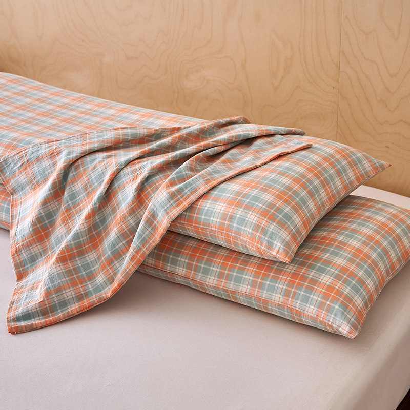 纯棉水洗棉双人长枕套舒适