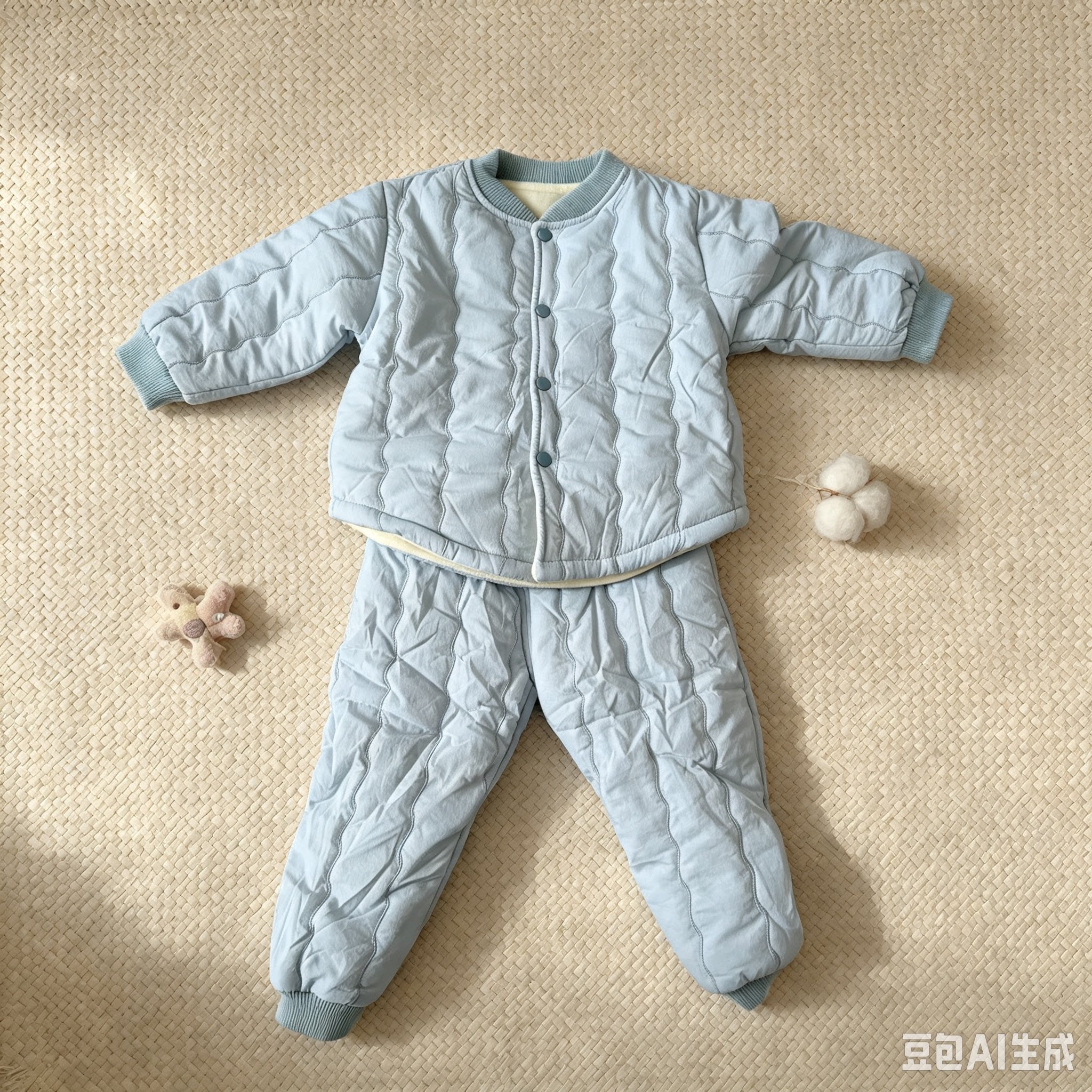 秋冬新款儿童加绒保暖套装男女童舒适内搭家居服