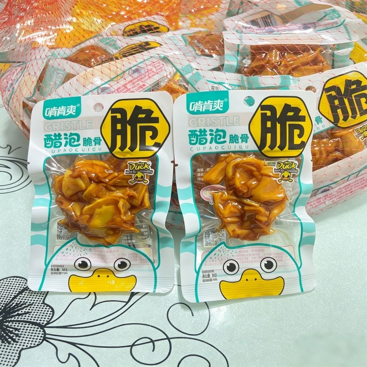 啃肯爽醋泡脆骨酸辣鸭软骨泡椒脆骨真空袋装解馋香辣小零食宿舍