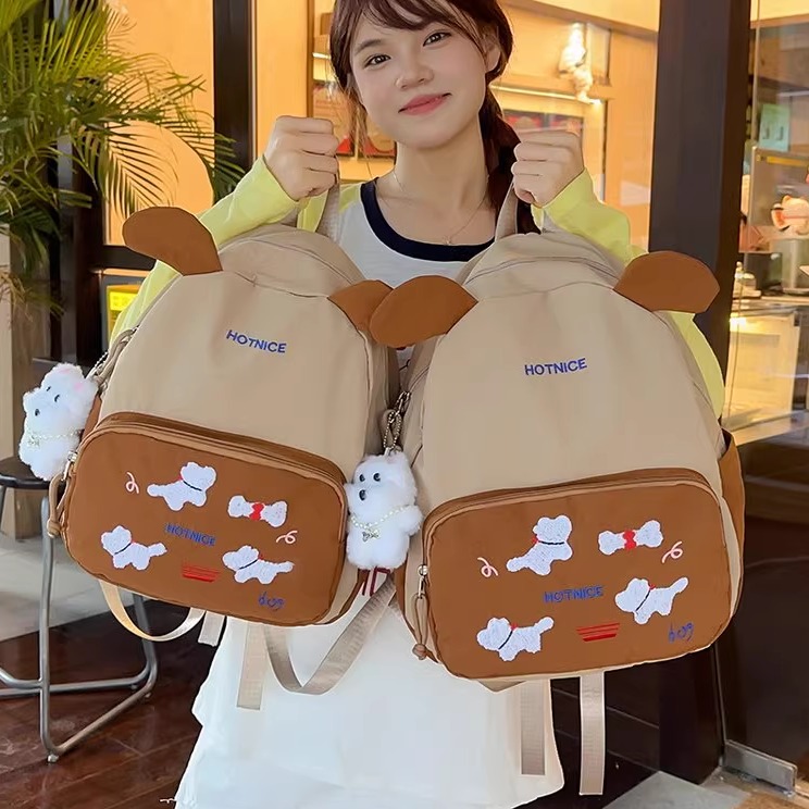 可爱小狗双肩包女2025新款