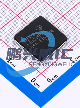 TI 原装正品 TMS320F28034PNS LQFP-80 60MHz 32Bit 128KB 单片机