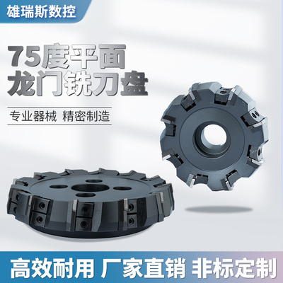 数控75°可转位铣刀盘80—1000mm