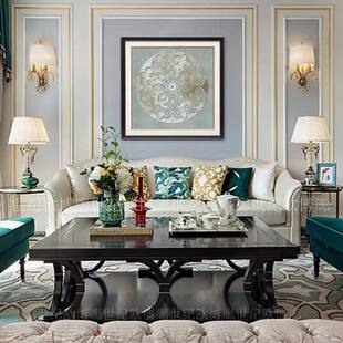 纯进口原版画芯授权 简美式客厅壁炉玄关挂画装饰画 加演