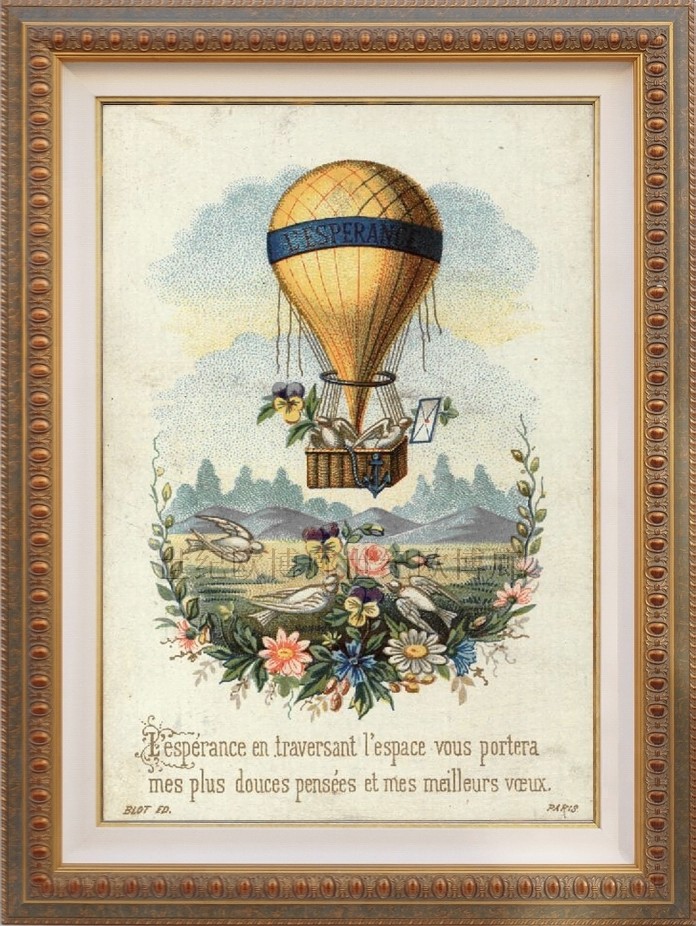 进口高端装饰画美式法式走廊楼梯卧室侧墙热气球装饰画 甜蜜之旅