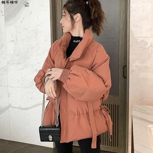 韩国爆款系带羽绒服女2025冬季新款宽松显瘦棉衣棉袄面包服外套潮