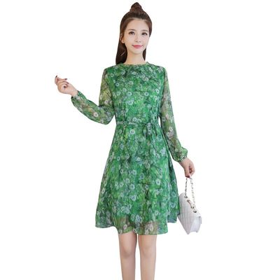 欧洲站新款大码春秋打底连衣裙