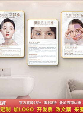 美容院装饰画高级感脸眼鼻部美学