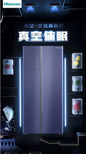 海信BCD-621WTDGVBPV真空保鲜对开门家用冰箱风冷无霜一级