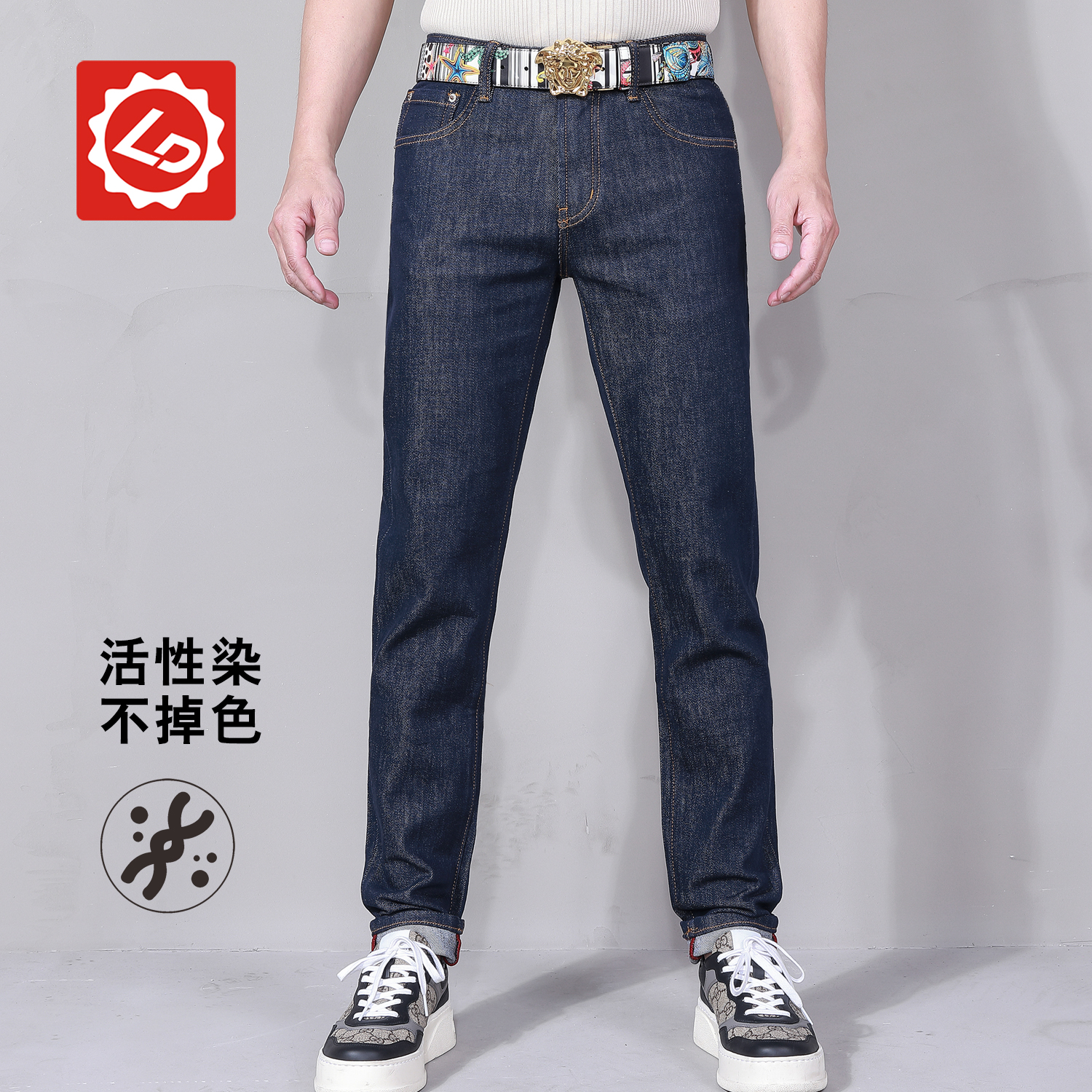 hc737唠叨牛仔秋季微弹小直筒