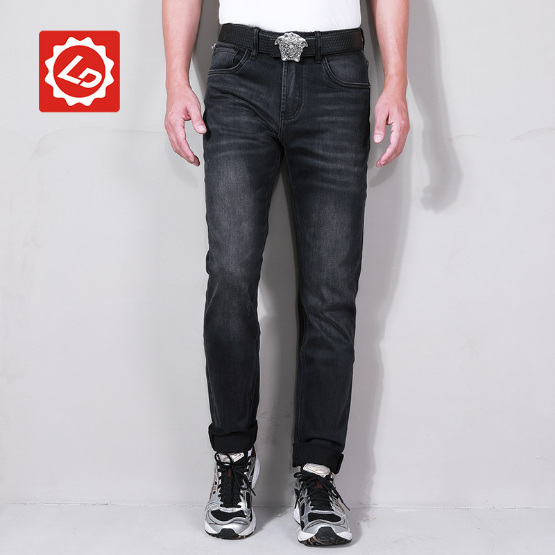 唠叨拉链长裤秋季牛仔裤