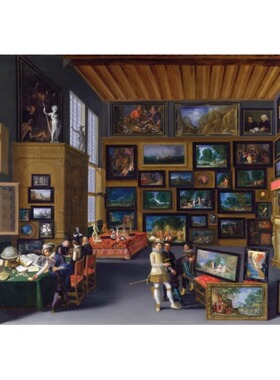 正品 意大利Ricordi进口益智名画拼图 艺术画廊里的鉴赏家1000片