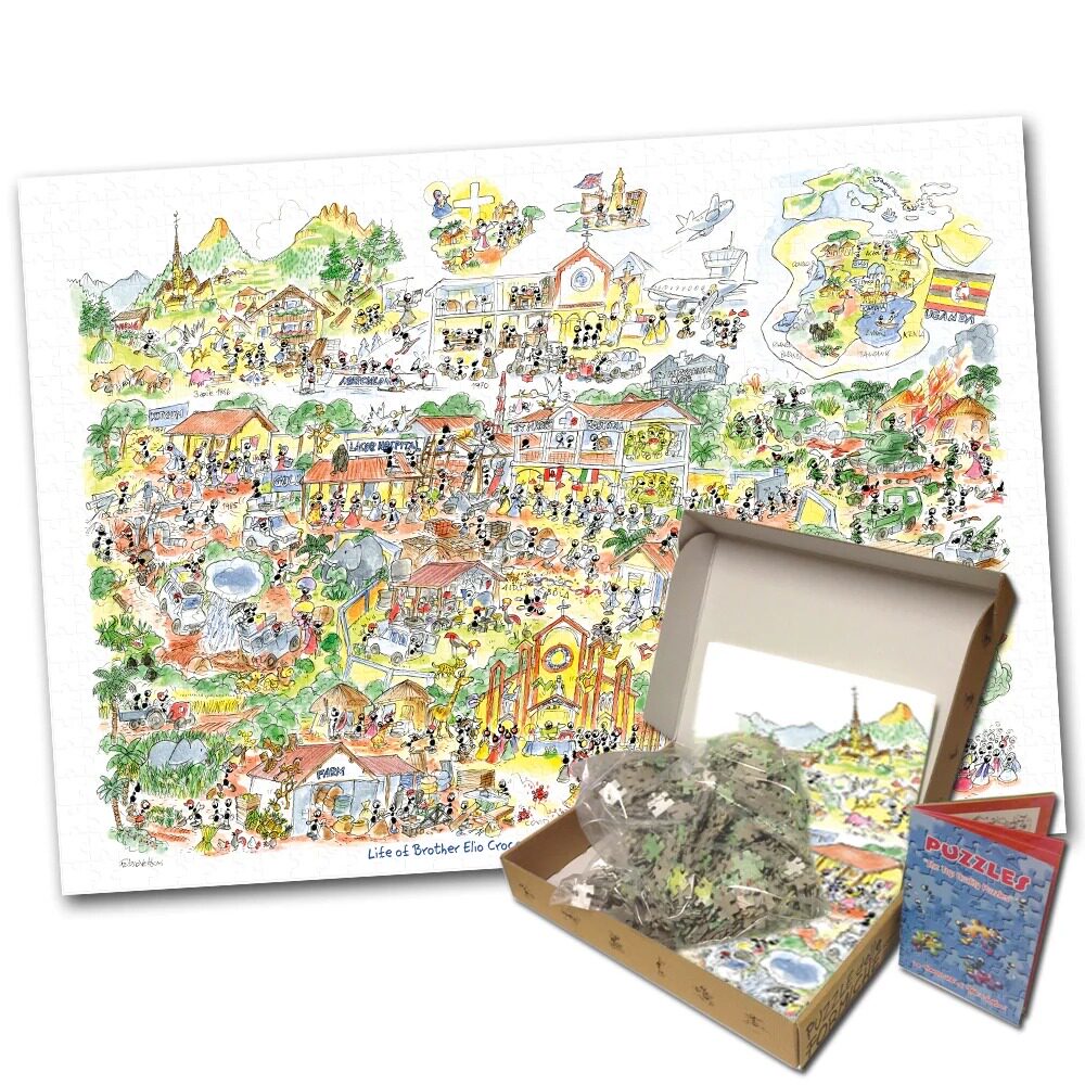 新品 小蚂蚁Akena意大利进口益智拼图 克罗切修道士的一生1080片