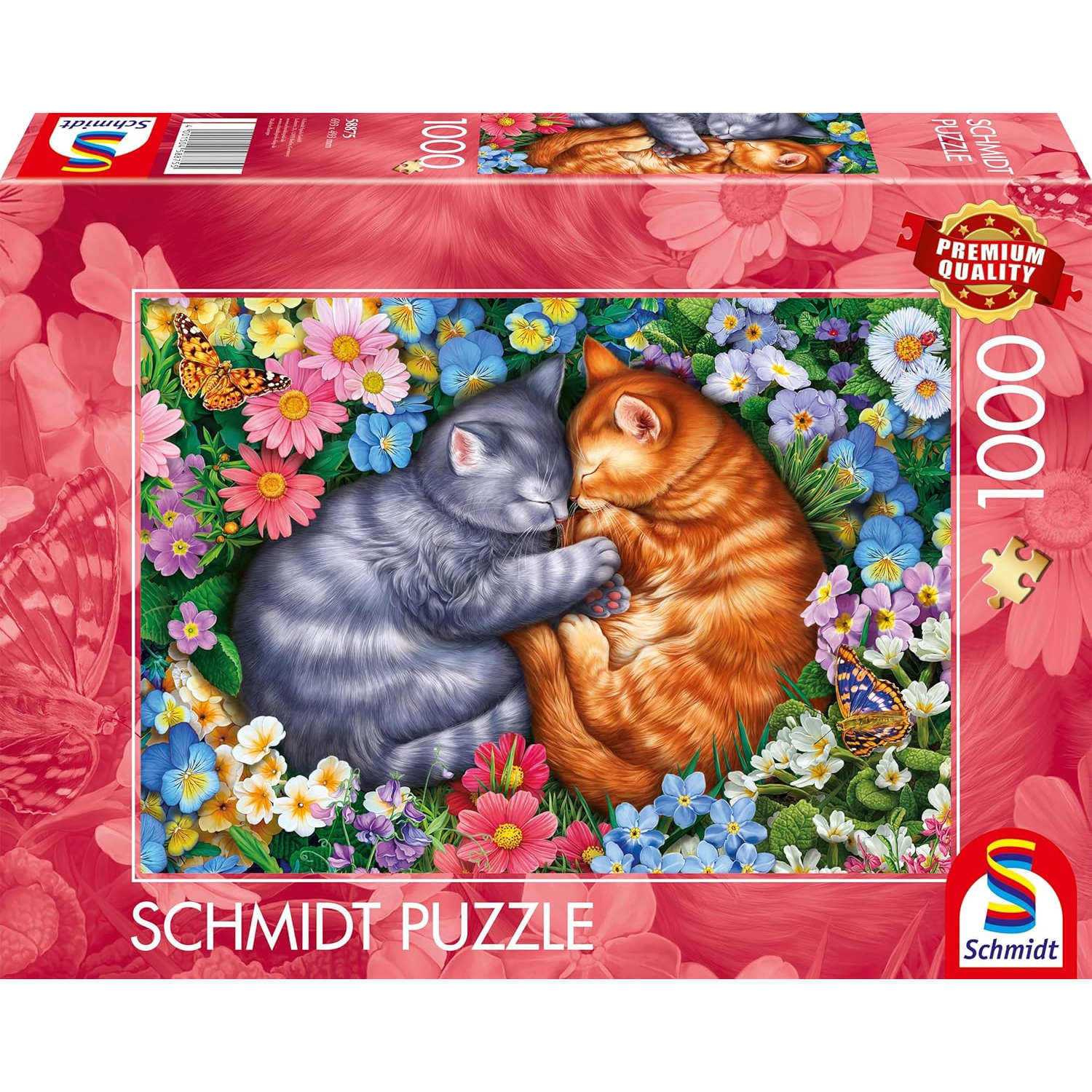 新品包邮 施密特Schmidt德国进口益智拼图58875酣睡的猫咪1000片