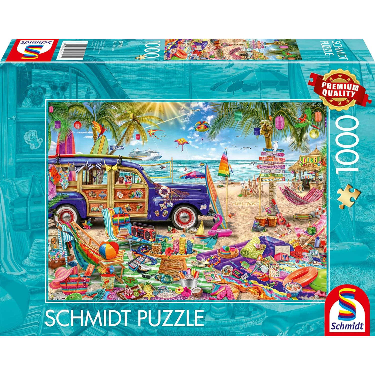新品包邮Schmidt德国进口成人益智拼图59793阳光明媚的海滩1000片