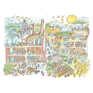 小蚂蚁Akena意大利进口益智动漫拼图2463披萨饼屋与小酒馆1080片