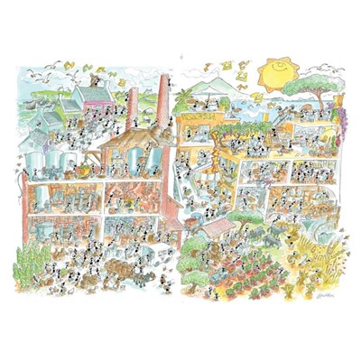 小蚂蚁Akena意大利进口益智动漫拼图2463披萨饼屋与小酒馆1080片