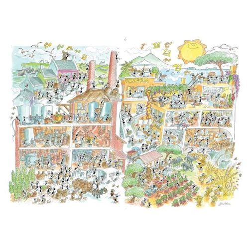 小蚂蚁Akena意大利进口益智动漫拼图2463披萨饼屋与小酒馆1080片