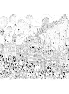 新品包邮 小蚂蚁Akena意大利进口益智拼图FV2450小镇阿尔科1080片