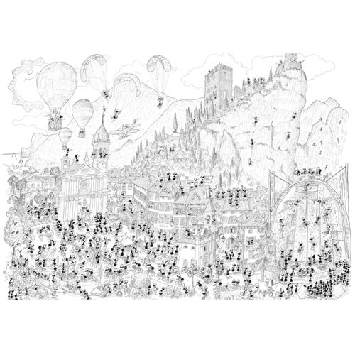 新品包邮 小蚂蚁Akena意大利进口益智拼图FV2450小镇阿尔科1080片