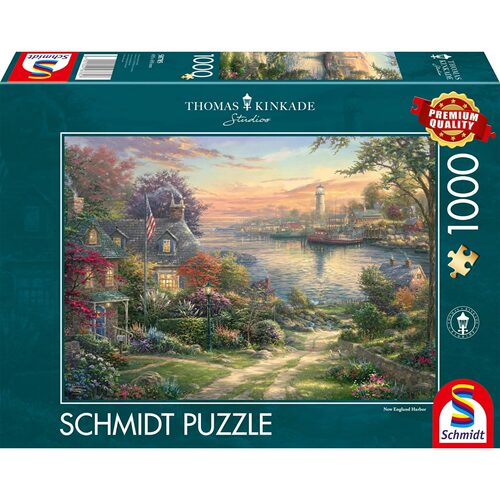 新款 德国Schmidt施密特进口成人拼图1000片新英格兰港湾 托马斯